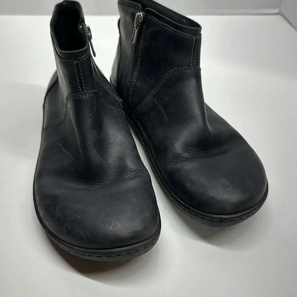 Birkenstock Leather Bennington Booties Ankle Boots Zip Up Side Black Size 37 / 6 - Picture 6 of 12